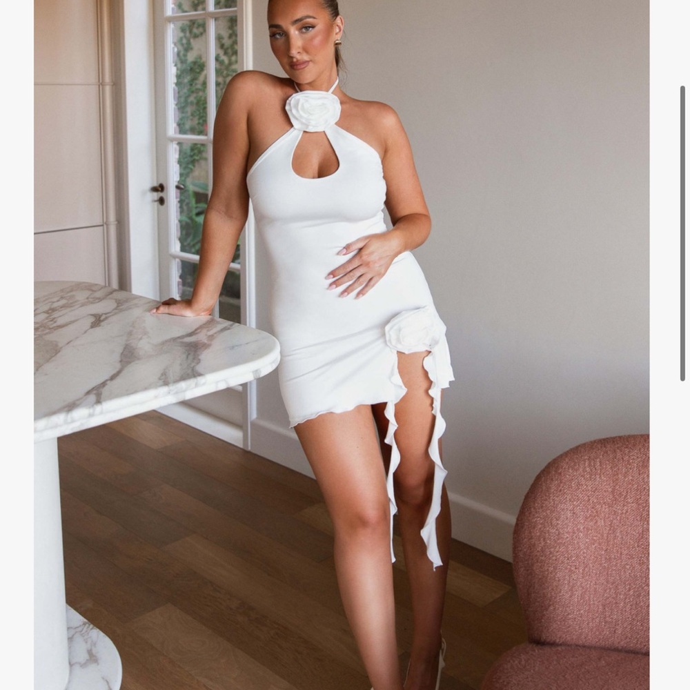 Peppermayo White Floral Mini Dress